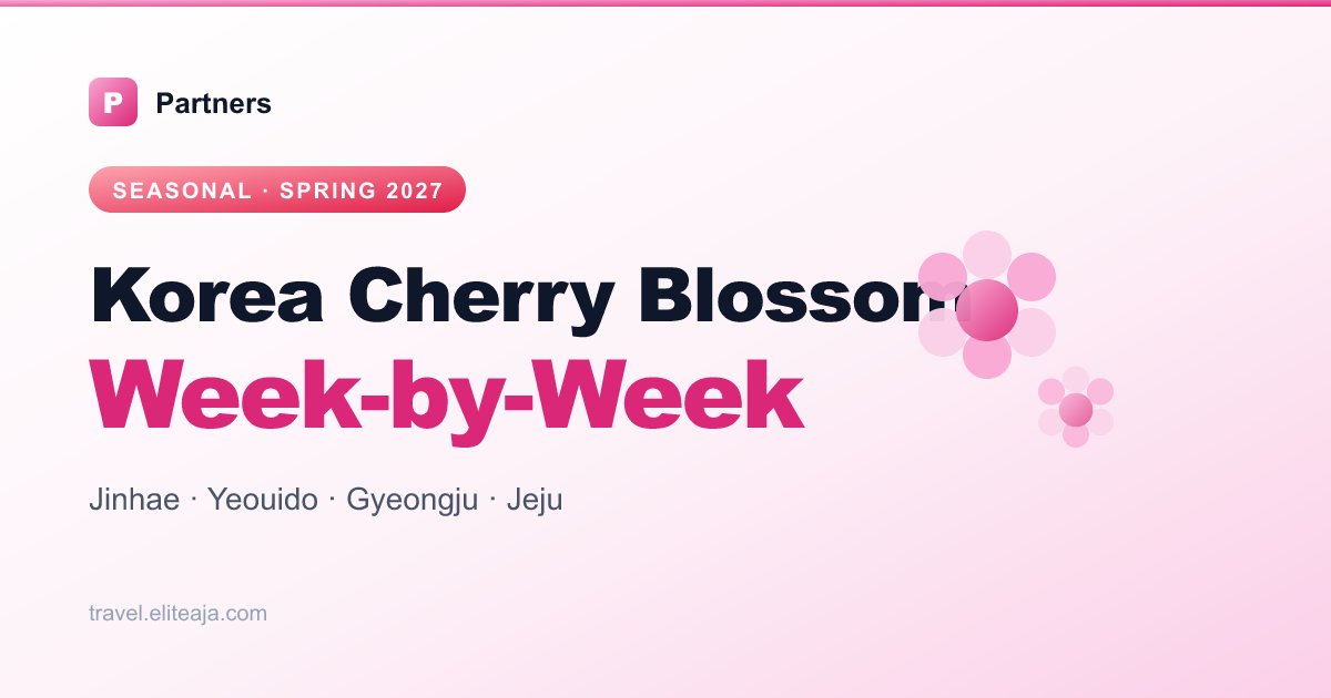 Korea Cherry Blossom 2027: Week-by-Week Peak Guide