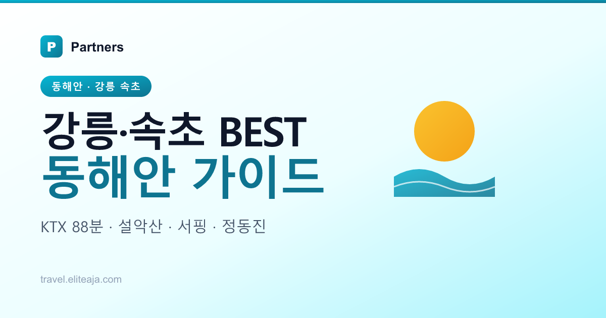 강릉·속초 1박2일 코스 BEST 8 — 안목·설악·정동진·양양 서핑 2026